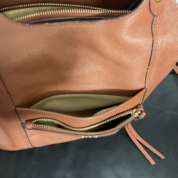 Lodis Tan Leather Shoulder Bag - Picture 7 of 16